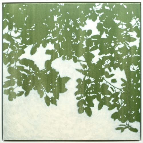 Sunrise Oak (36 x 36" framed acrylic painting) | Oil And Acrylic Painting in Paintings by Christine So