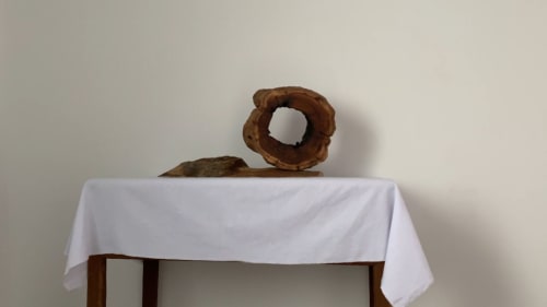 Sandalwood & Lightning-Struck Wood Sculptural Altar of Time | Sculptures by Loom&Drift