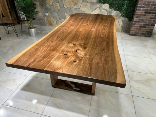 Dark Walnut Wood Dining Table | Tables by Gül Natural Furniture