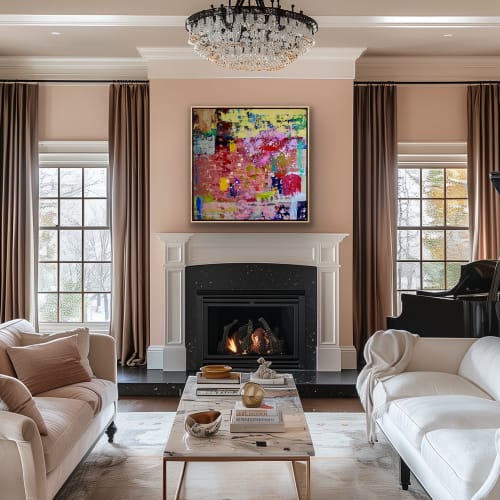 Colorful Abstract Painting | Mixed Media by Leanne Pitman