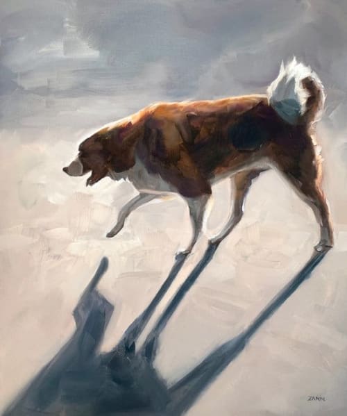 Big Tony | Oil And Acrylic Painting in Paintings by Paws By Zann Pet Portraits