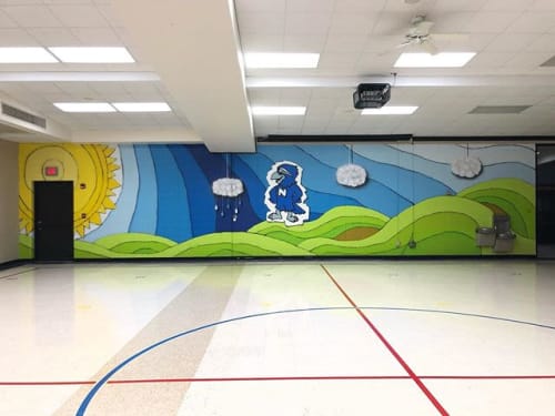 Nelly's Prairie | Street Murals by WilleyArt | Northside Elementary School in Sun Prairie