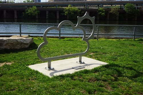 Partly Sunny Bike Rack | Public Sculptures by Carin Mincemoyer Studio