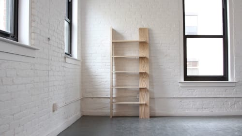 Five-tier Leaning Shelf | Furniture by soft-geometry | Soft-geometry Studio in San Jose