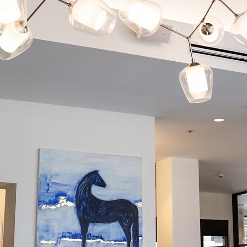 Blue And Gold Horse | Paintings by KIRSTEN KAINZ | Element Bozeman in Bozeman