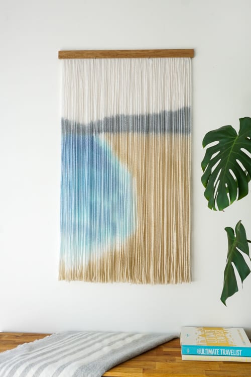 Hand dyed beach wall hanging | Tapestry in Wall Hangings by WOOL + ROPE
