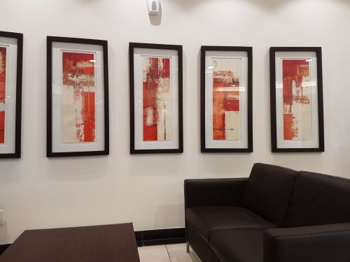 Red Panels | Paintings by Natasha Barnes