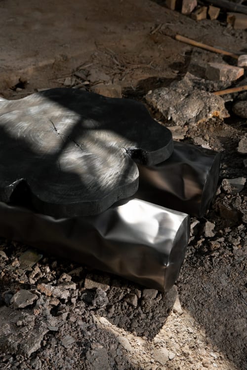 Steel & Wood Centre Table — Tronco, Nitush Aroosh | Tables by Nitush Aroosh