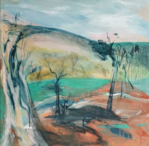 Spirit Tree at the Billabong | Oil And Acrylic Painting in Paintings by Jacinta Payne