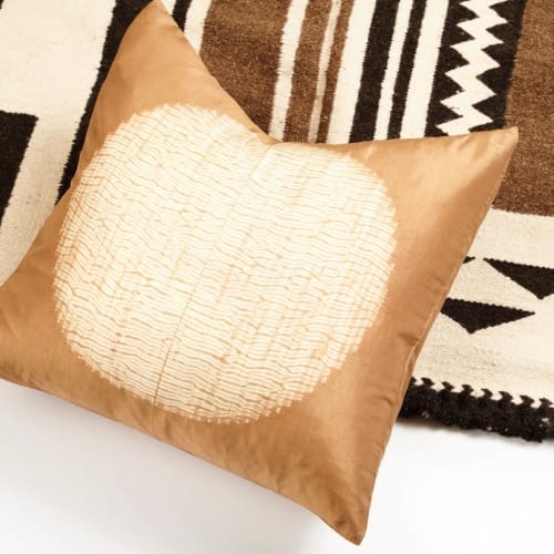 Shunya Gold Silk Pillow | Pillows by Studio Variously