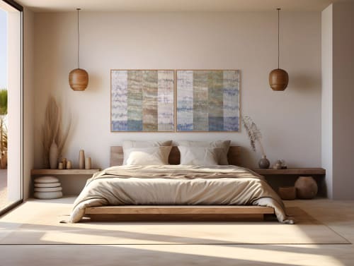 Heather Fields II - Diptych | Tapestry in Wall Hangings by Jessie Bloom Studio