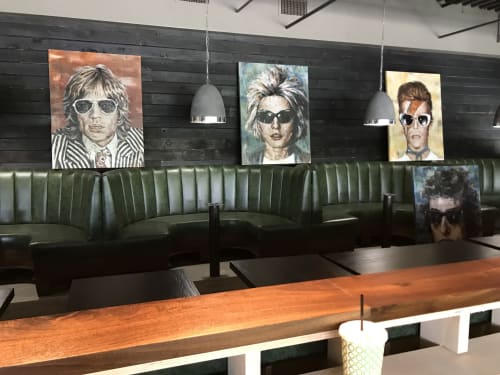 60s Musicians | Paintings by Carrie Penley | Arnette's Chop Shop in Brookhaven