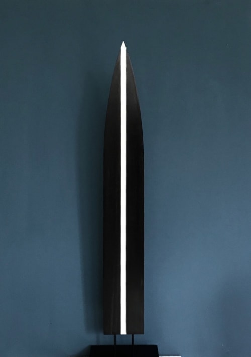 Untitled; small sculpture or objet d'art in black ebony wood | Ornament in Decorative Objects by Neshka Krusche | Paul Kuhn Gallery in Calgary