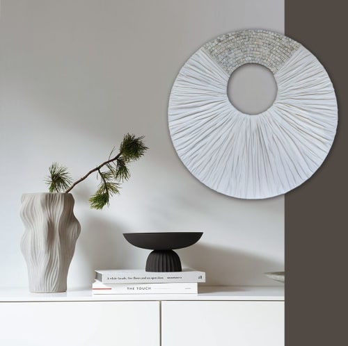 Infinitum gypsum&stone wall hanging | Mixed Media by Julia Gorbunova