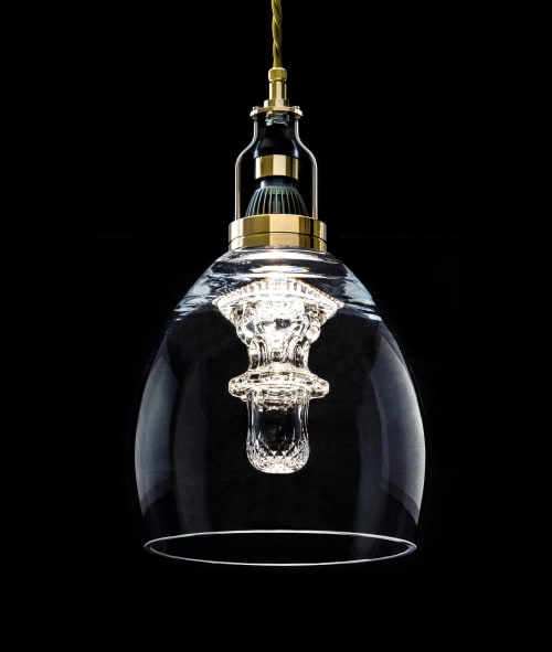 Blown glass/crystal inserts #31 | Pendants by Vitro Lighting Designs | Westwood Sports Pub & Kitchen in London