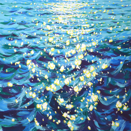 Painting Glare on the water 15. | Oil And Acrylic Painting in Paintings by IRYNA KASTSOVA