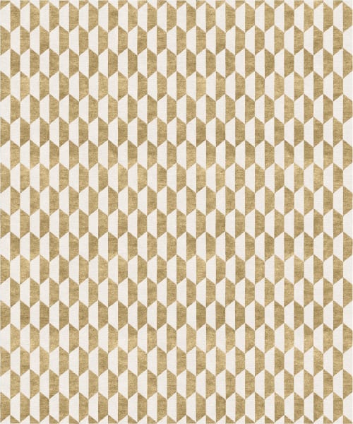 Rug Duetto d`Oro patterned abstract modern handmade | Area Rug in Rugs by Atelier Tapis Rouge