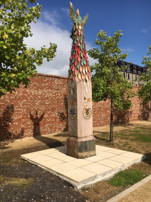 Broomhill Phoenix | Public Sculptures by Alan Potter | Broomhill Gardens and Community Hub in Greenock