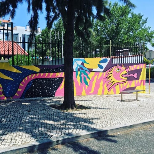 Tiger Mural | Street Murals by Pitanga | Almada in Almada