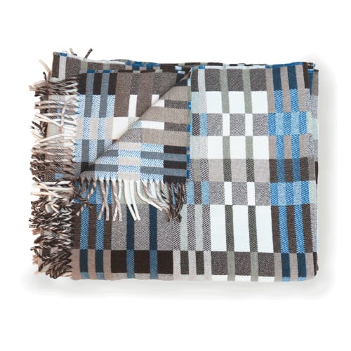 Lambswool Throw Mallard and Orchard | Blanket in Linens & Bedding by Freya Walker Studio