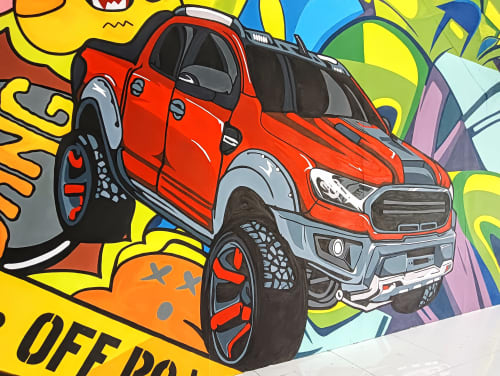 Garage Mural | Murals by Michelle Ernacio | AKSESORYA AUTO SHOP in Quezon City