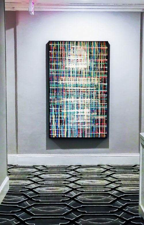 Urban Grid | Paintings by Kari Souders | Korman Residential at Casa Del Sol in Haverford