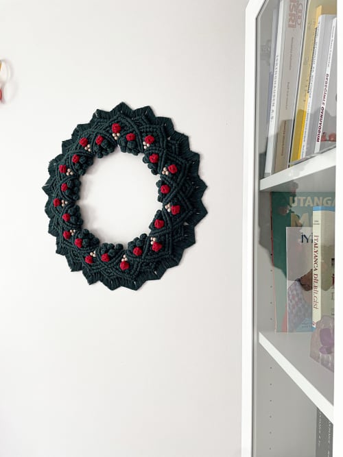Macrame Christmas Wreath | Macrame Wall Hanging in Wall Hangings by Damla