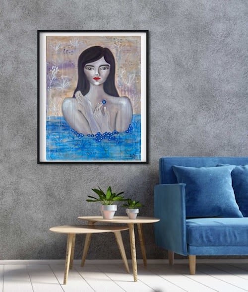 El agua que me conquista | Oil And Acrylic Painting in Paintings by Elena Parau