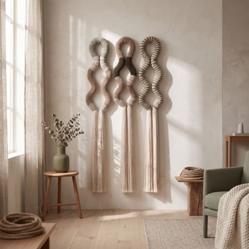Handmade Decorative Focal Point for Commercial Spaces | Macrame Wall Hanging in Wall Hangings by Sarmal Design