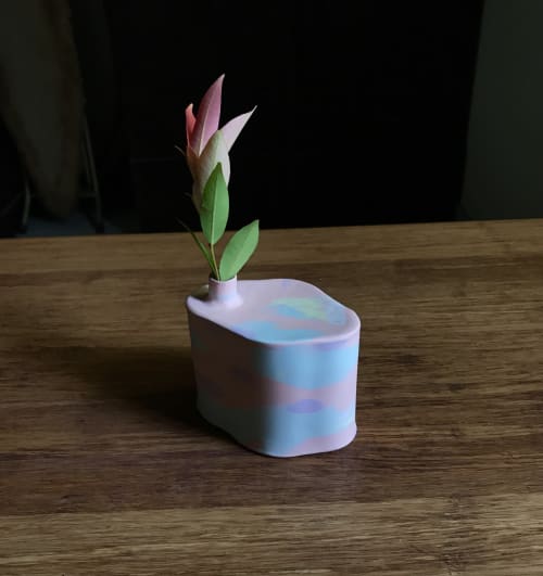 Pink Nerikomi Cloud Vase | Vases & Vessels by Renee's Ceramics