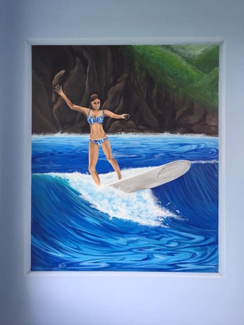 Client Surfing Mural | Murals by StaySeaArt