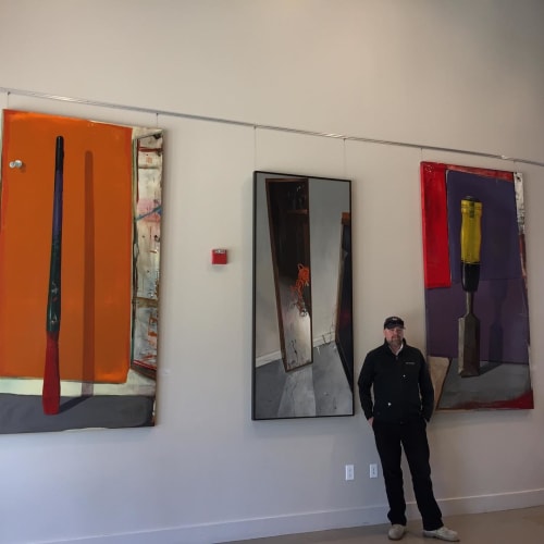 “Portfolio Its 10”, “ Mirror Cord” and “Chisel Morgan” | Paintings by Paul D. Gibson | Firehouse Arts Center in Pleasanton