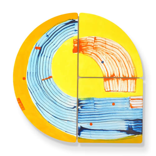Original Modular Abstract Artwork - Cannonball Ken | Oil And Acrylic Painting in Paintings by Kirsty Black