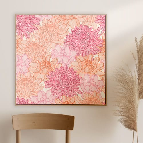 Torch Ginger - Framed Canvas Art | Prints by Patricia Braune