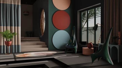 "Nyx" lounge chair in liquid green lacquered fiberglas | Chairs by Carcino Design