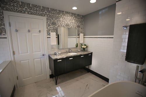 Black and White Bathroom | Interior Design by Dan Davis Design