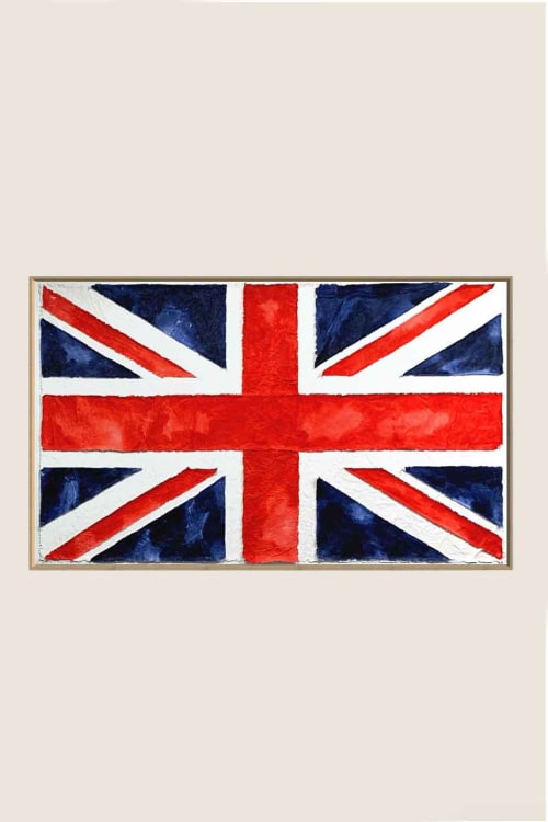 Flags Union Jack F3660 A | Mixed Media in Paintings by Michael Denny Art, LLC