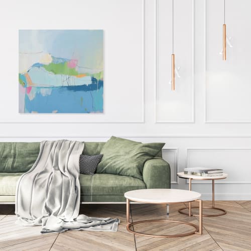 Depth Finder | XL 48x48 | Abstract Canvas Print | Paintings by Mary Elizabeth Meditative Abstract Art  |  COOL. CALM. very COLLECTED.™ All art ©