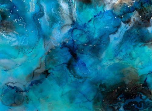 'GODDESS II' - Luxury Epoxy Resin Abstract Artwork | Oil And Acrylic Painting in Paintings by Christina Twomey Art + Design