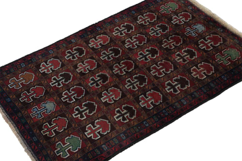 Rug & Kilim’s Baluch Tribal Rug with Colorful Geometric | Rugs by Rug and Kilim