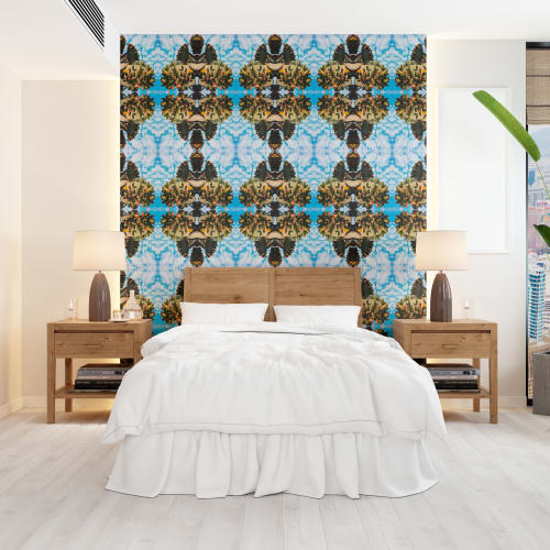 Nopales in the Sky Wallpaper | Wall Treatments by Ri Anderson