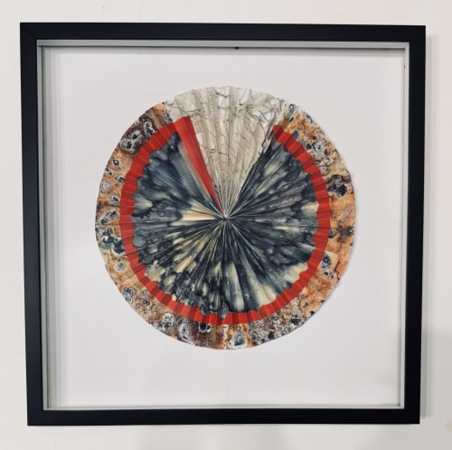 Inlay- Pleated Tale Series, paper sculpture | Mixed Media by Ellen Schiffman