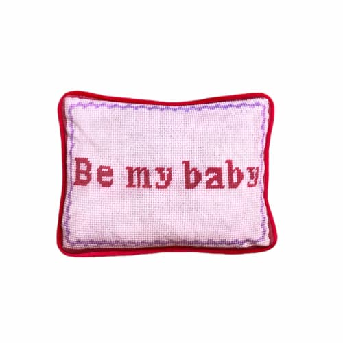 velvet BE MY BABY custom made toss pillow | Pillows by Mommani Threads