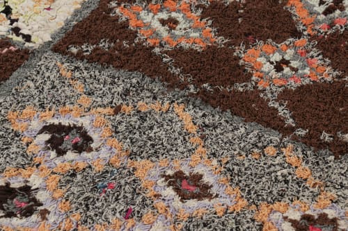 Vintage Moroccan Rug with Polychromatic Diamond Patterns | Area Rug in Rugs by Rug and Kilim