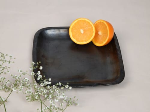 Longpi Pottery Side Plate - Square | Bowl in Dinnerware by ARTISAGA PRIVATE LIMITED
