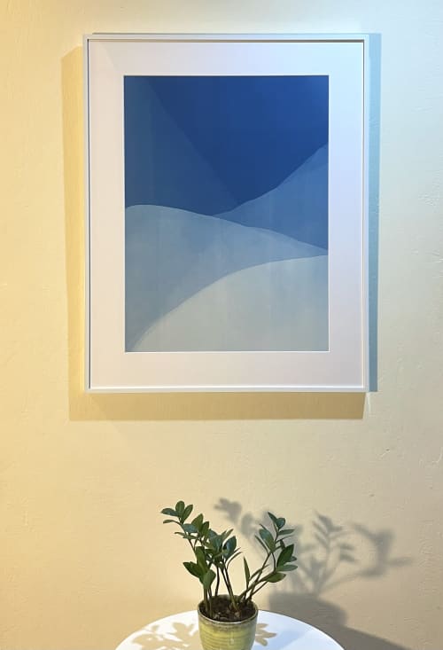 Blue Valley II (FRAMED original cyanotype in 24 x 30" frame) | Photography by Christine So