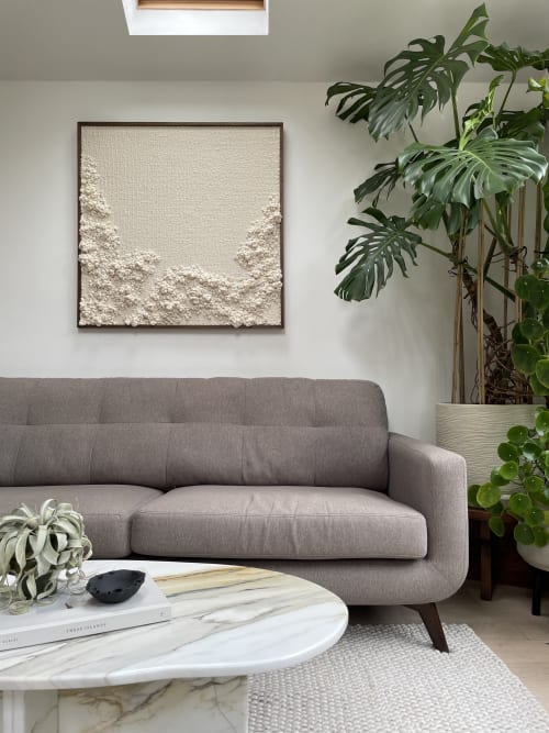 Woven Wall Art Frame (Beach Cliff 008) | Tapestry in Wall Hangings by Elle Collins
