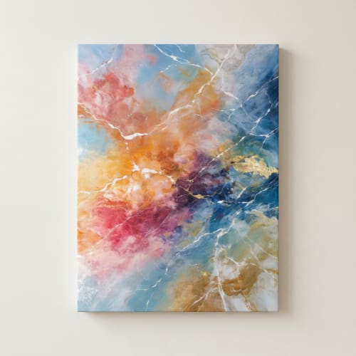Celestial Fireworks - Colorful Abstract Canvas Artwork | Prints in Paintings by Alpenglow Workshop