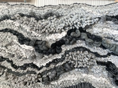 Large scale Textile Wall Art "Basalt" | Macrame Wall Hanging in Wall Hangings by Rebecca Whitaker Art