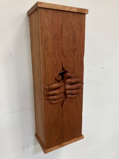Whimsical Whiskey Cabinet in Figured Cherry and exotic woods | Storage by Wooden Imagination